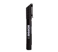 Kores - Black Permanent Marker Pens - K-Marker XP2, Chisel Tip with Low-Odour Ink - Waterproof Marker Pens for All Surfaces - Back to School Supplies, Office Supplies - Pack of 12