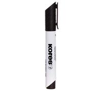 Kores - Black Whiteboard Marker Pens - K-Marker XW1, Round Tip with Low-Odour Ink - Dry Wipe Marker Pens - Back to School Supplies, Office Supplies - Pack of 12
