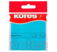 Kores - Blue Lined Sticky Notes - Coloured, Self-Stick Notes, Memo Block, Notepad, Back to School Supplies, Teacher Supplies, Office Supplies - 75 x 75mm, Pack of 1 x 100 Sheets