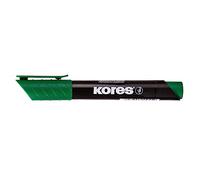 Kores - Blue Permanent Marker Pens - K-Marker XP2, Chisel Tip with Low-Odour Ink - Waterproof Marker Pens for All Surfaces - Back to School Supplies, Office Supplies - Pack of 12