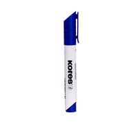 Kores - Blue Whiteboard Marker Pens - K-Marker XW2, Chisel Tip with Low-Odour Ink - Dry Wipe Marker Pens - Back to School Supplies, Office Supplies - Pack of 12
