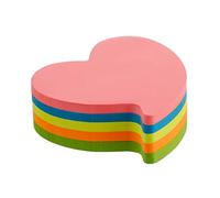 Kores Fantasy Sticky Notes Heart Shaped, 5 Neon Colours, 70 x 70 mm, 250 sheets, blue