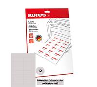 Kores Film Labels White Laser + Copier 97.0 x 42.3 mm 10 Sheets 120 Labels Tear-Resistant Waterproof Washable