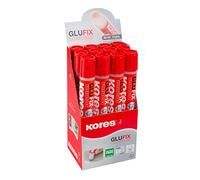 Kores - Glufix - Transparent and Liquid Glue - Drip-Free, Non-Toxic Glue Stick - University Essentials, Back to School Stationery, Stationery Supplies, Office Supplies - Pack of 12 x 50 ml