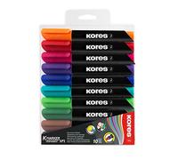 Kores K-Marker XP1 Coloured Permanent Marker Pens, Pack of 10