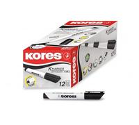 Kores K-Marker XW2 Whiteboard Marker Pens, Black, Chisel Tip, Pack of 12
