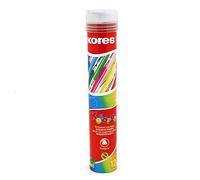 Kores - Kolores, 12 Triangular Shape Colouring Pencils - Coloured Pencils with Soft Lead, Triangular Shape - Back to School Supplies - 12 Assorted Colouring Pencils in Tin Tube with Sharpener