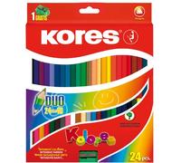 Kores Kolores Duo Coloured Pencils, Double, Triang., 24 Pencils / 48 Colours, 93224