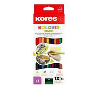 Kores coloured pencil, 3-edge with sharpener, 24 colours
