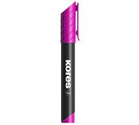 Kores - Magenta Permanent Marker Pens - K-Marker XP2, Chisel Tip with Low-Odour Ink - Waterproof Marker Pens for All Surfaces - Back to School Supplies, Office Supplies - Pack of 12 Magenta