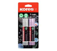 Kores - Metallic Glue Stick - Strong Hold White Adhesive Glue, Safe, Non-Toxic - Back to School Stationery, Stationery Supplies, Office Supplies - Pack of 2 x 20g