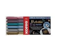 KORES - Pastel Marker Pens - Brush Tip Marker Pens - Soft Brush Tip, Water Based Ink - Colouring Pens, Brush Pens for Colouring, Art Supplies, Pastel Stationery - Set of 6
