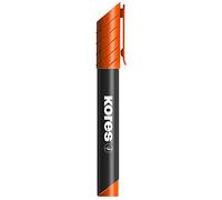 Kores - Orange Permanent Marker Pen - K-Marker XP1, Round Tip with Low-Odour Ink - Waterproof Marker Pens for All Surfaces - Back to School Supplies, Office Supplies - Pack of 12