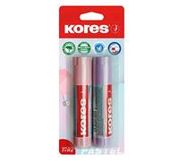 Kores - Pastel Glue Stick, Strong-Hold Adhesive, Safe and Non-Toxic Craft Glue School and Office Supplies, Pack of 2 x 20g,White