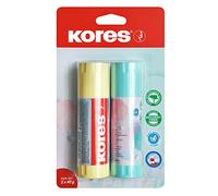 Kores - Pastel Glue Stick, Strong-Hold Adhesive, Safe and Non-Toxic Craft Glue for Arts and Crafts,White, Pack of 2 x 40g