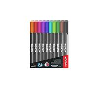Kores - Permanent Marker Pens - K-Marker Permanent Fine, Fine Fibre Tip with Low-Odour Ink - Back to School Supplies, Office Supplies - Pack of 10 in Assorted Colours