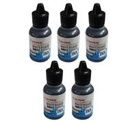 Kores Smoothline+ Whiteboard Marker Ink Refill Bottles, Black, 15ml per Bottle, Pack of 5, Ink Refills for Whiteboard Dry Erase Marker Pens