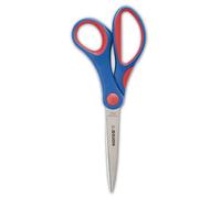 Kores - Softgrip Scissors, 170mm (6.5''), School & Craft, Office Supplies, Stainless Steel, Red