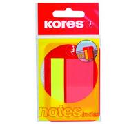 Kores - Sticky Film Index Strips, Repositionable Self-Adhesive Page Markers and Document Flags, School and Office Supplies, Set of 2 Assorted Colours x 25 Sheets Each