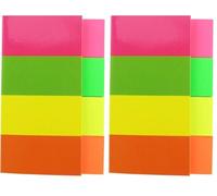 Kores - Sticky Tabs - Paper Index Tabs, 20 x 50mm - Revision Supplies, Bible Tabs, Page Markers Tabs, Book Markers, Back to School Supplies - 4 x 50 in Assorted Colours (Pack of 2)