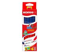 Kores coloured pencil, twin jumbo, 3-edge, 3 mm, 6 pieces, blue / red red/blue