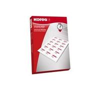 Kores - Universal Self-Adhesive Labels, Format 105 x 70 mm, White - Pack of 500 Sheets