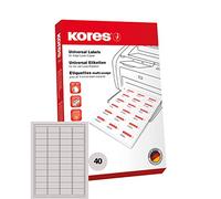 Kores - Universal Self-Adhesive Labels, Format 48,5 x 25,4 mm, White - Pack of 100 Sheets