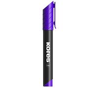Kores - Violet Permanent Marker Pens - K-Marker XP2, Chisel Tip with Low-Odour Ink - Waterproof Marker Pens for All Surfaces - Back to School Supplies, Office Supplies - Pack of 12 Purple Marker Pens