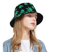 KorhLeoh Cannabis Cannabis Bucket Hats for Women Men - Reversible Cannabis Cannabis Bucket Hat Costumes Fisherman Hat