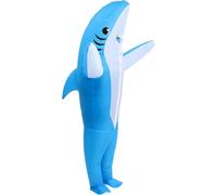 korifejus Inflatable Shark Costume - Funny Air Suit Jumpsuit for Halloween, Carnival, Fancy Dress & Party - Funny Costume for Teenagers, Women & Men