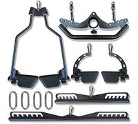 KORIKAHM Adjustable Lat Pull down Bar, Cable Machine Attachments for Gym, Home Gym Fitness T-bar Row Pulldown Attachments, Lat Pull Down Machine Wide Grip Neutral Grip Handle (BSP45678)