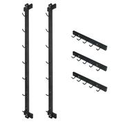 KORIKAHM Lat Pulldown Attachments Storage Rack, Wall Mounted Lat Pull Down Bar Organizer with Heavy Duty Hooks, Steel Gym Accessory Rack for Cable Attachment (Gym rack 6)