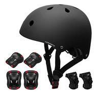 KORIMEFA Kids Bike Helmet Protective Gear Set Helmet and Pads Set with Knee Pads Elbow Pads Wrist Guards for Skateboard Roller Scooter Cycling for Boys Girls