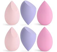Korintin Makeup Sponge, Beauty Blenders 6 PCS, Washable Non Latex Foundation Sponge, Use Dry and Wet Both, for Liquid, Cream and Powder, Super Soft Wonder Blender Beauty Cosmetic