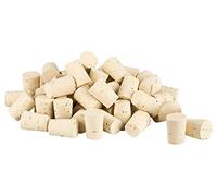Kork-Deko 100 Pointed Corks, 16mm Length, 8-11mm Diameter, Conical, Natural Cork, Hellbraun, Laboratory Corks
