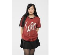 Rock Off officially licensed products Korn Band Logo Ringer T Shirt L Red