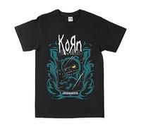 Korn Band Logo Shirt Rare Korn Band World Tour Rock Metal Black US Size T-Shirt Black L