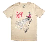 Rock Off officially licensed products Korn Follow The Leader Band Logo T Shirt XL Sand