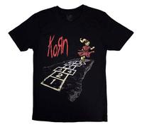 Korn Follow The Leader Hopscotch T-Shirt in Black | Size: Small Korn Black S