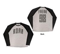 Korn - Raglan T-Shirt - Unisex - Long Sleeves Raglan Sleeves - Large - B500z