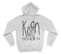 Korn Hoodie Requiem Band Logo Official Mens White Pullover M