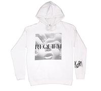 Korn Hoodie Requiem Band Logo Official Mens White Pullover M