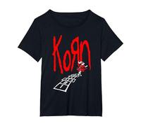 Korn Hop Scotch T-Shirt, Women's Plus, Black, 3X