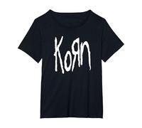 Korn Logo T-Shirt T-Shirt, Women's Plus, Black, 3X