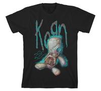 Korn Men's SoS Doll Back Print Cotton T-Shirt in Black | Size: Large Korn Black L