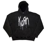 Korn Men's Still A Freak Back Print Stone Wash Pullover Hoodie in Charcoal | Size: Medium Korn Charcoal M