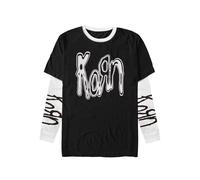 Korn - Metallic Logo - Longsleeve - black - L - 65% Cotton, 35% Polyester,Jersey L
