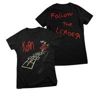 KORN Officially Licensed Follow The Leader Women T-Shirt (Black), Small