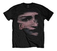 Korn T Shirt Chopped Face Band Logo Official Mens Black S