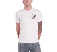 Korn T Shirt serenity of suffering Scratch Band Logo new Official Mens White
